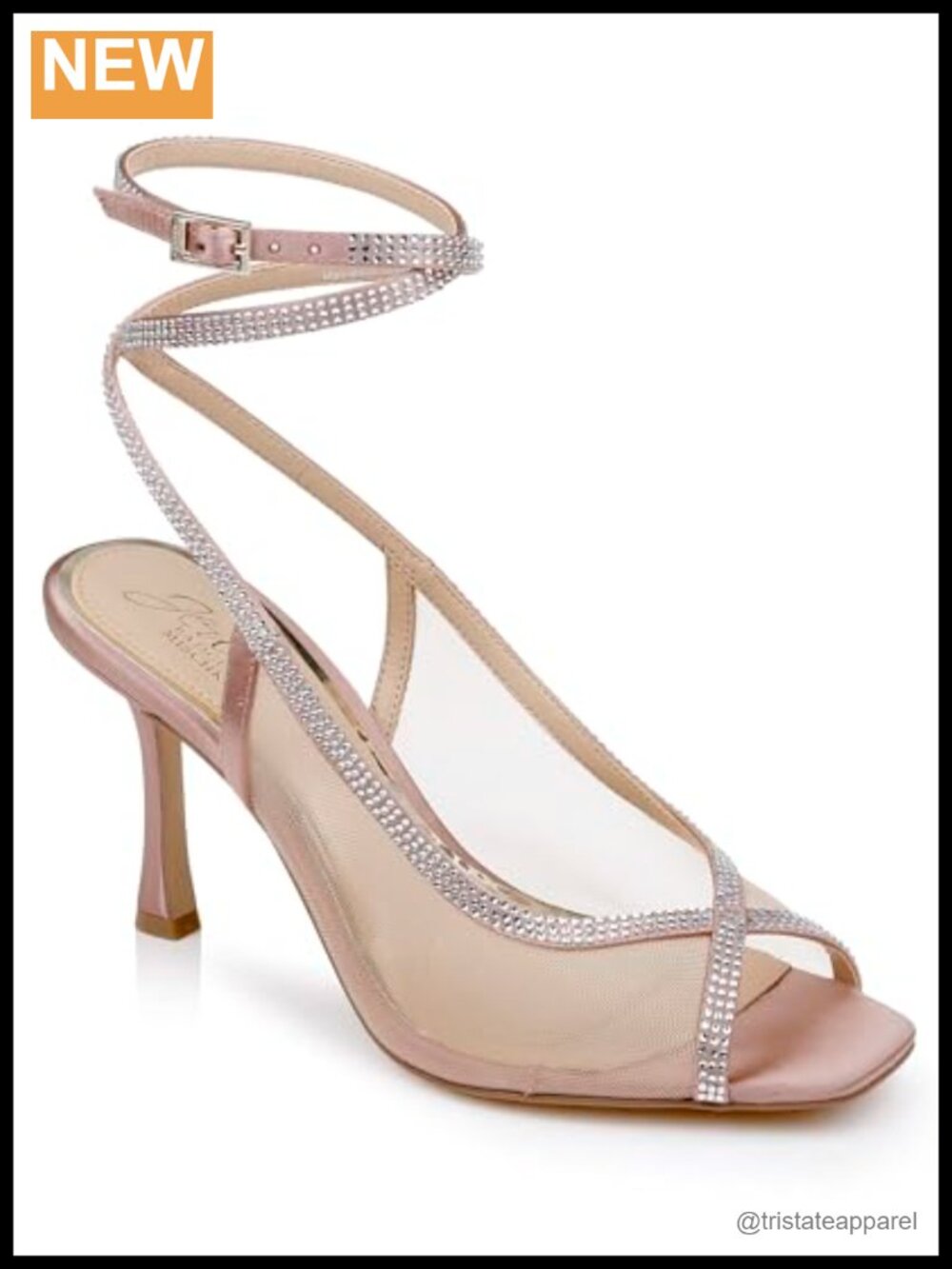 Peep Toe Stiletto Heeled Sandals Wraparound Ankle Strap